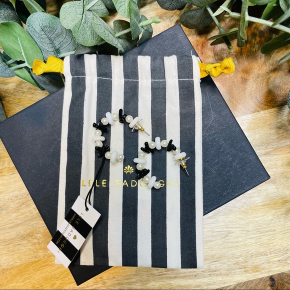 NWT Lele Sadoughi - Riviera Hoop Earrings - Picture 2 of 9